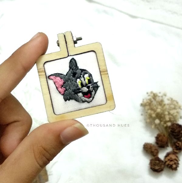 Hand Embroidered Tom And Jerry Keychain Buy Hand Embroidered Tom Jerry