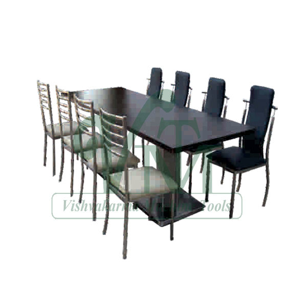 Rectangular Stainless Steel Dining Table Set Size Multisize Pattern