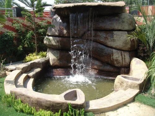 Stone Outdoor Waterfall Fountain Power Source Electric At Best Price