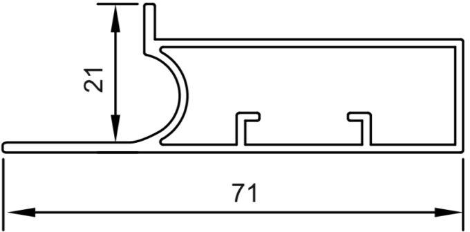 Ap Ag Mm Aluminium Handle Profile Feature High Strength Color