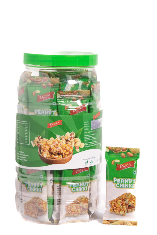 25 Pcs Peanut Chikki For Human Consumption Packaging Type Plastic