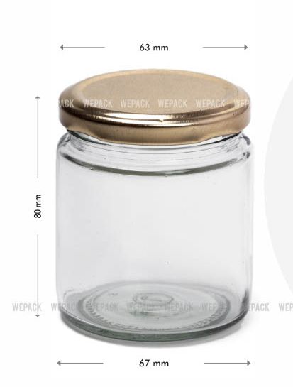 Clear Golden 200ml Round Salsa Glass Jar For Food Storage At Rs 7