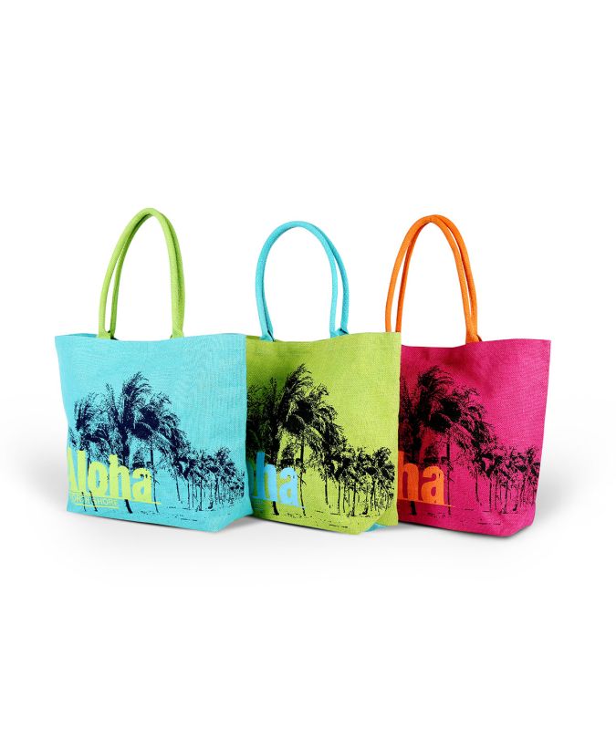 Multicolor Aloha Beach Bag Feature Quick Dry Eco Friendly Easy To