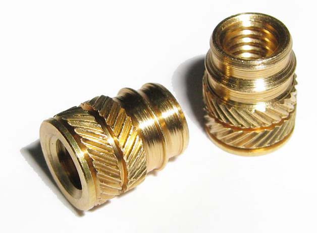 Round Polished Brass Inserts For Electrical Fittings Feature Fine