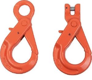 Powder Coated Metal Swivel Self Locking Hook For Lifting Heavy Weight