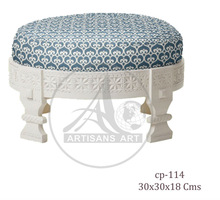 Fabric foot stool, for Home Furniture, Size : 30x30x18