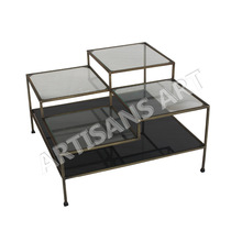 Metal Glass Coffee Table, for Home Furniture