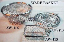 Metal WIRE BASKET RECTANGLE ANODISED, for Home Decoration