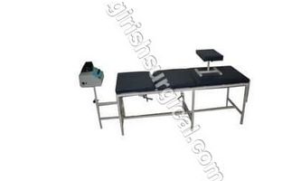Traction Table, Feature : MS with powder coated, Cushion top with resin cover., Height can be adjustable