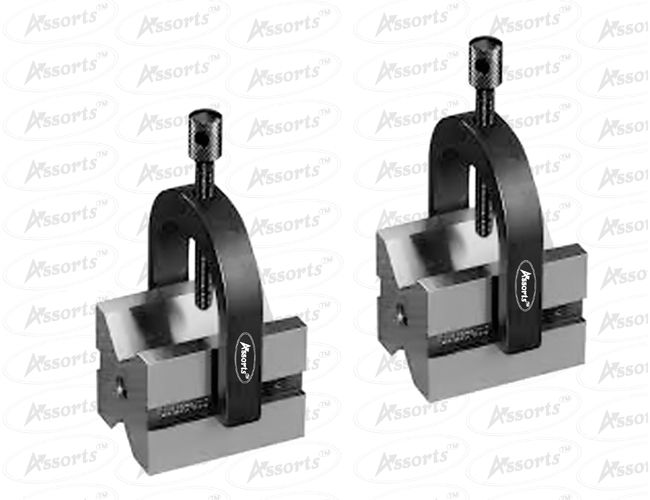 Precision Steel Vee Blocks Clamp Set