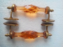 Brass Amber Glass Door Handles, Style : Antique Imitation