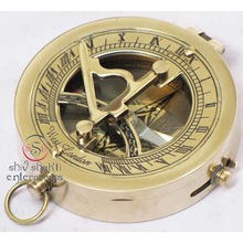 Polish Brass Nautical Sundial Compass