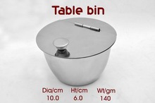 Stainless Steel Table Dustbin, for Office, Feature : Eco-Friendly