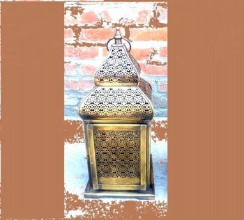 Brass/Metal Moroccan Desk Lantern, for Home Decoration, Size : Customized Sizes