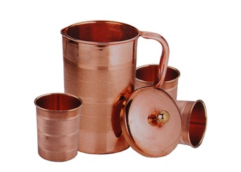 Copper Water Tumblers Set