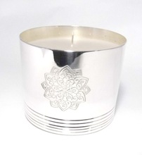 handmade silver plated candle jar