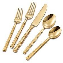  Brass Bamboo Design Cutlery, Size :  19 cm
