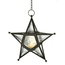 Hanging Star Lantern, Color : Black