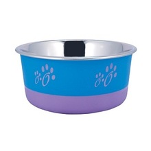 Rounded STAINLESS STEEL Fusion Dog Bowl