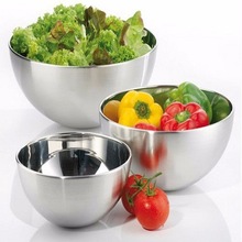 Metal Stainless Steel Salad Bowl, Shape : Round