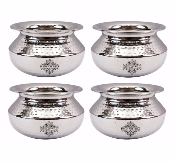 Stainless Steel Serving Handi Dish, for Hotel, Feature : Eco-Friendly