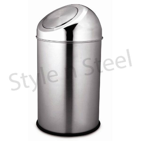 Stainless Steel Waste Push Bin