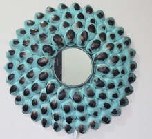 Two Tone Patina Finish Decorative Wall Mirror
