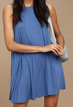 BLUE SWING DRESS, Design : Sleeveless