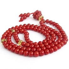 Coral Japa Prayer Beads Mala