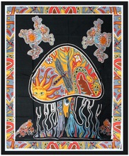 Indian Psychedelic Mushroom Tapestry