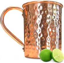 Solid copper mug