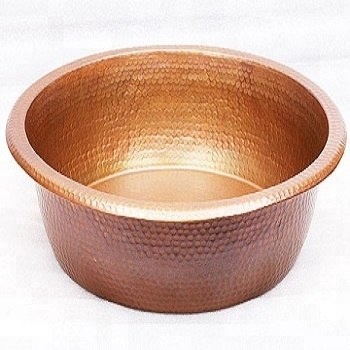 Foot Soak Hammered Copper Pedicure Bowl