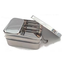 Stainless Steel Lunch Box, for Food, Food Container Feature : Freshness Preservation