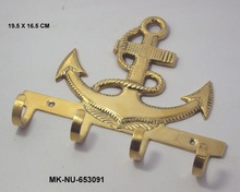 Liquid Brass Marine Anchor Wall Hooks, Color : Custom Colors