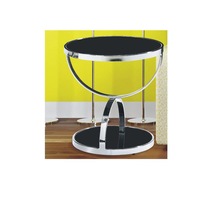 Black Tempered glass side table