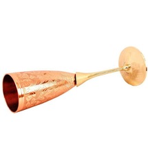 Two Tone Finish Silver Gold Metal Brass Wine Goblet, Feature : Eco-Friendly, Stocked