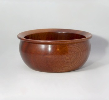 Round wood bowl