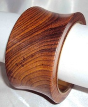 Wooden Bangle with Brass Framing