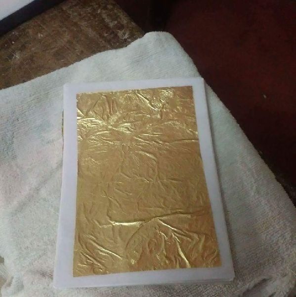 Edible gold leaf, Thickness : 0.4 Microns