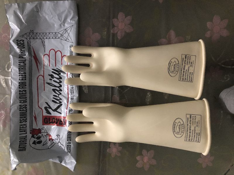 KWALITY SEAMLESS ELECTRICAL INSULATED RUBBER HAND GLOVES