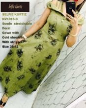 Hot Printed Work Ladies Gown