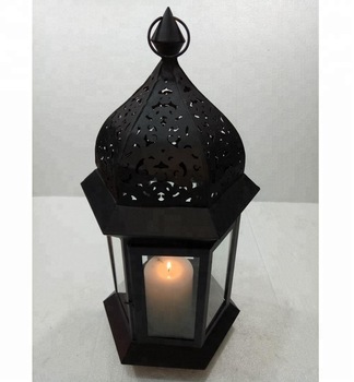 Metal (Iron) with Glass Small Moroccan Lantern, Style : Modern