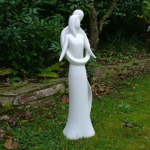 Granite Woman Lover Figure Sculpture, for Home Decoration, Size : Height 200cm