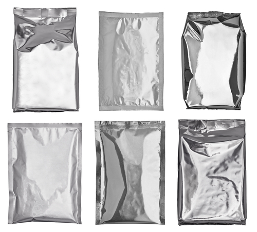Ractangular Plain Silver Pouch, for Food Industry, Size : 12 X 14 Inches Approx