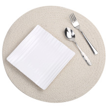 100%Cotton Braiding Round Table Placemat, for Multipurpose, Size : 15x15x0.2 Inch
