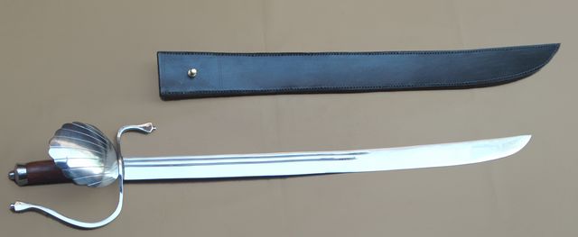 Dutch Cutlass Shell Guard Sword, Style : Antique