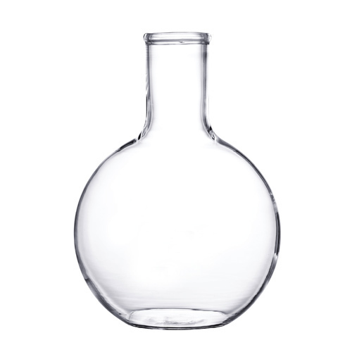 Borosilicate Glass 3.3 Round Bottom Flask, for Chemical Laboratory, Color : Transparent