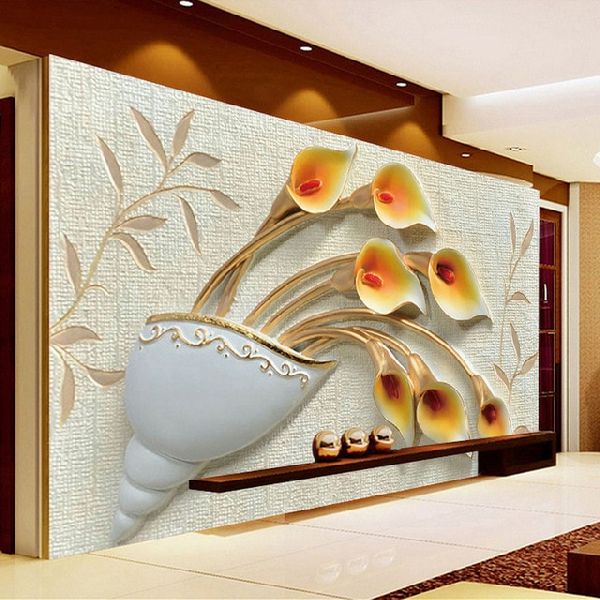 Wood 3D Embossed Wall Paintings, Style : Fashionable