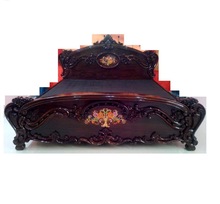 antique designed wooden bed