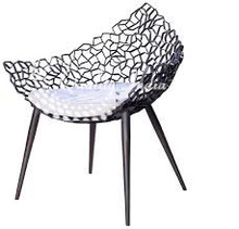 Metallic Triangle Shape Luxury Single Seater Chair